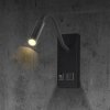 Oprawa LED V-TAC 3W CREE CHIP kinkiet czarny hotel łóżko 2xUSB USB-C VT-88064 3000K 120lm 3 lata gwarancji